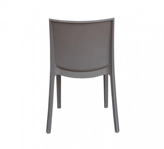 SEDIA PERLA IN COLORE TAUPE 55 X 47 X H82 CM