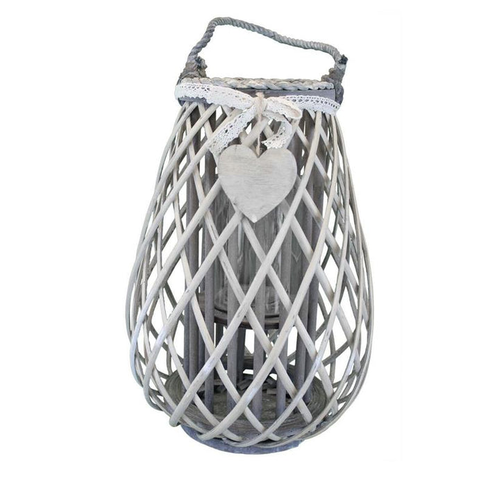 LANTERNA MIREILLE IN VIMINI GRIGIO