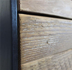 MOBILE ELDRED REALIZZATO IN LEGNO E ACCIAIO ANTRACITE 180 X 48 X H76 CM