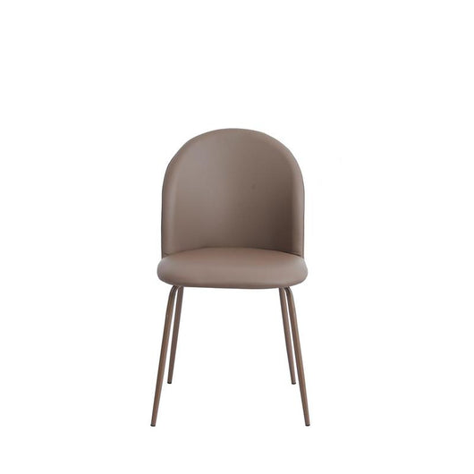 SEDIA BONNIE CON AMPIO SCHIENALE DI COLORE TORTORA 45X55X82 CM