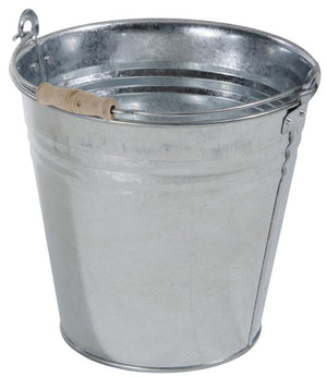 SECCHIO IN ZINCO RINFORZATO CON IMPUGNATURA IN LEGNO 12 LT