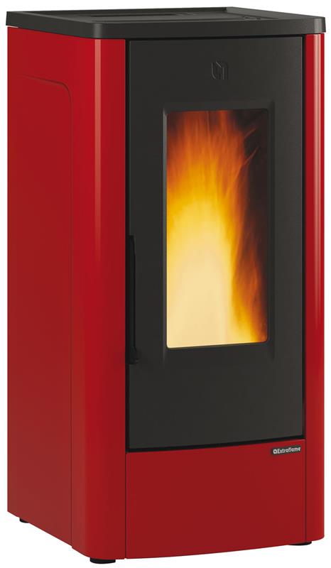 DAHIANA EXTRAFLAME STUFA A  PELLET COLORE BORDEAUX 10 KW