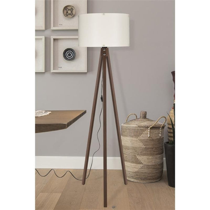 LAMPADA DA TERRA ADEN ASZ1460 CON PIANTANA IN NOCE E PARALUM