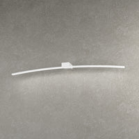 Applique Moderna Curved Metallo Bianco Diffusore Bianco Led 14,4W Calda 90Cm