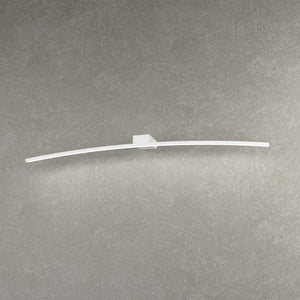 Applique Moderna Curved Metallo Bianco Diffusore Bianco Led 14,4W Naturale 90Cm