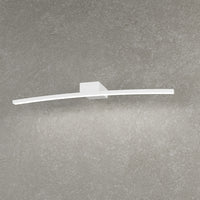 Applique Moderna Curved Metallo Bianco Diffusore Bianco Led 6W Calda 50Cm