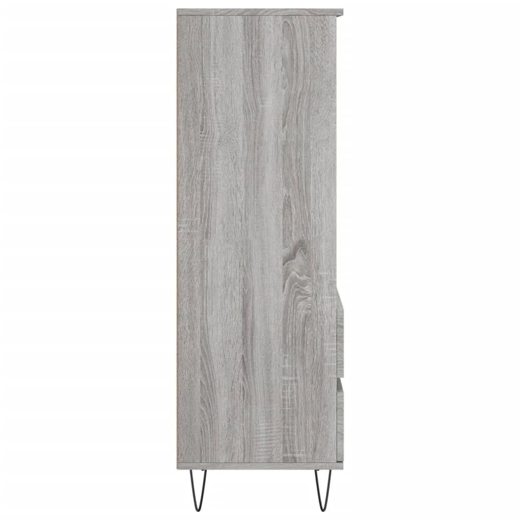 Buffet credenza cassettiera armadio mobile contenitore organizer cucina soggiorno salotto rovere Sonoma alto 40 x 36 x 110 cm legno ingegnerizzato grigio 02_0035356
