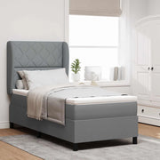 Letto a molle con materasso Grigio chiaro 90 x 190 cm Tessuto 3340599