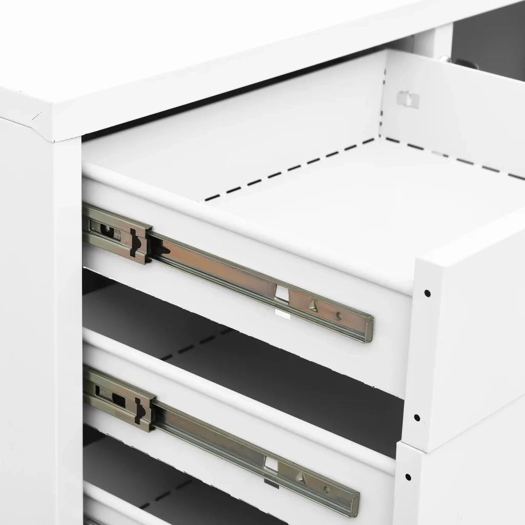Armadio per Ufficio Bianco 90x40x102 cm in Acciaio 336405