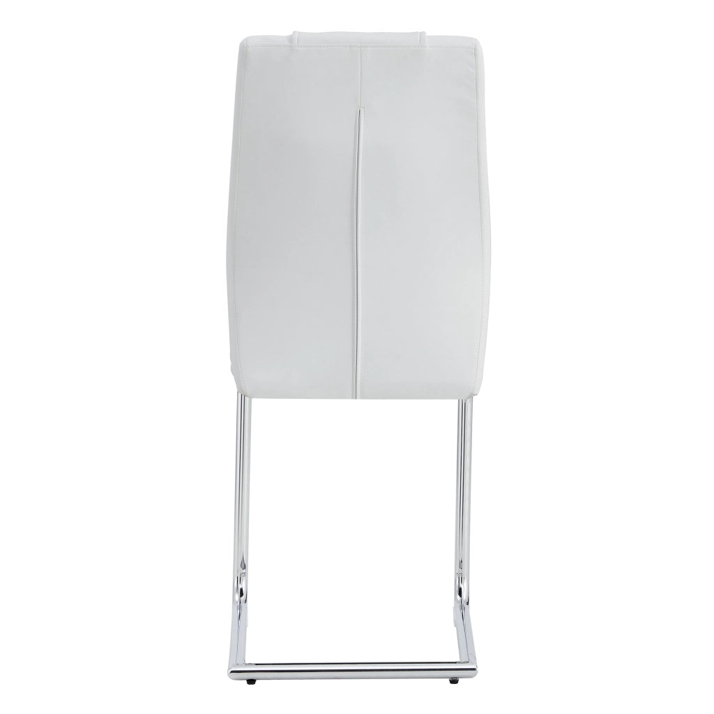 Sedie da Pranzo Scandinave ¨C MINIMAL ¨C Bianche, Gambe in Metallo, Set 4 Pezzi