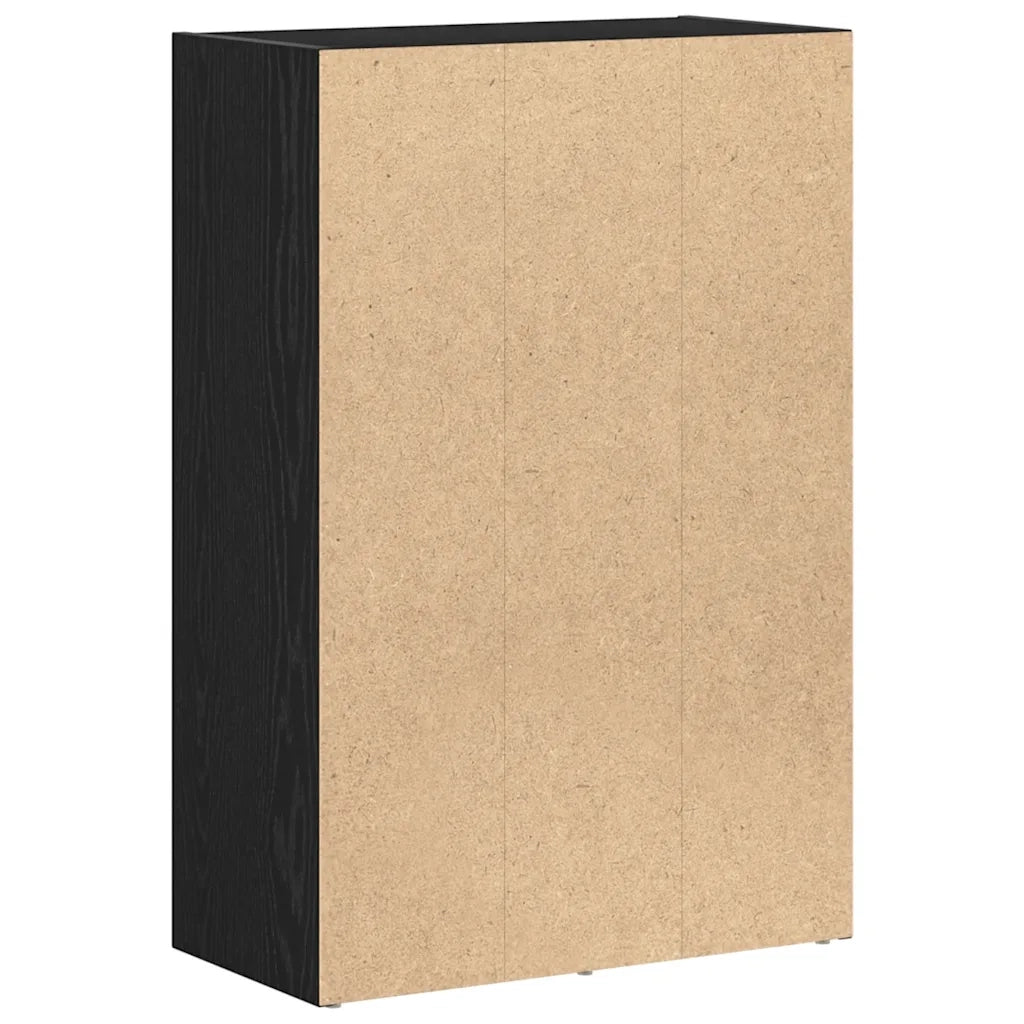 Libreria/Divisorio per ambienti Rovere Nero 60,5x30x90 cm in Legno Multistrato 862473