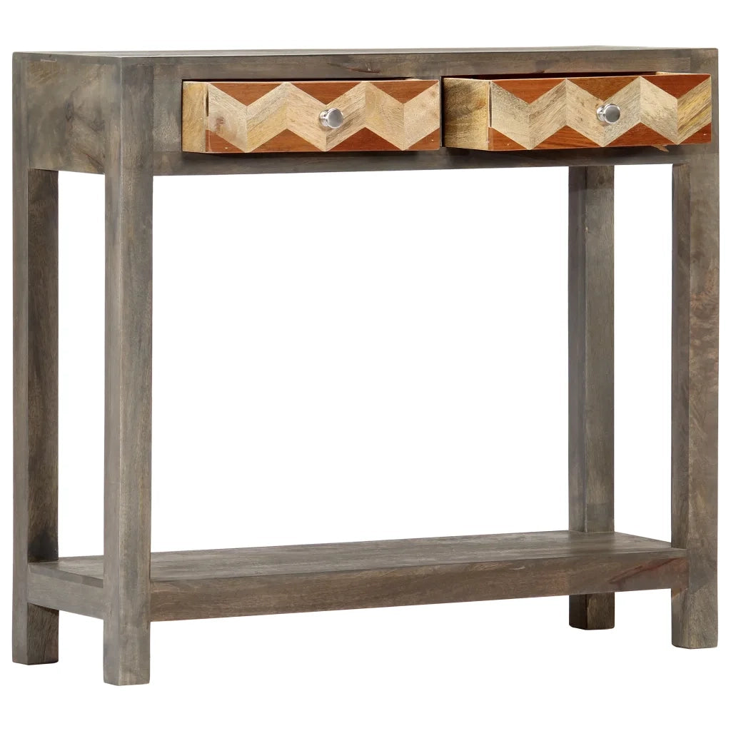 Tavolo Consolle Grigio 86x30x76 cm in Legno Massello di Mango cod mxl 24901