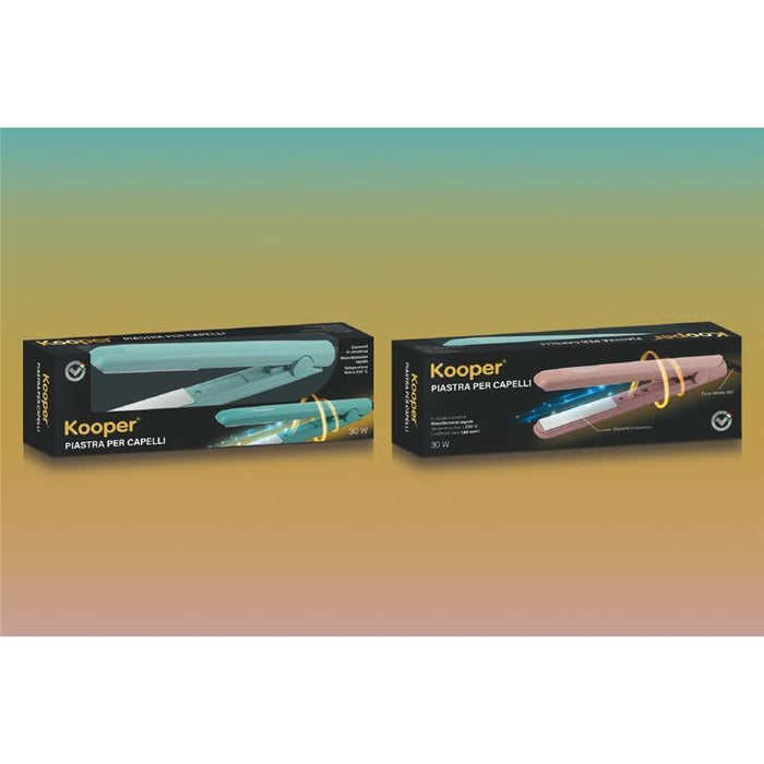 PIASTRA PER CAPELLI IN ACCIAIO E PLASTICA 30 W