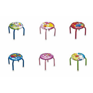 SGABELLO BIMBO CON SEDUTA IMBOTTITA 27X25,5 CM FANTASIE ASSORTITE