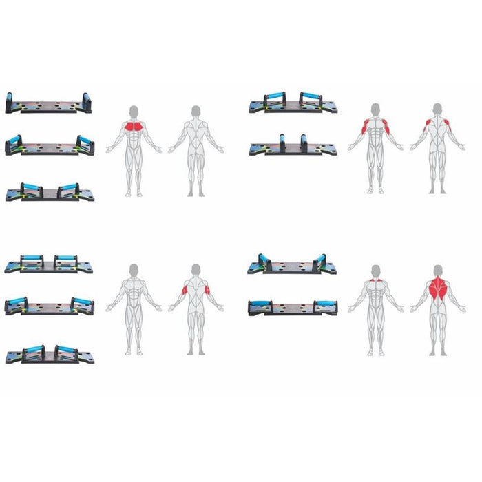 FITLOVER PUSH-UP TAVOLA PER FLESSIONI MULTIFUNZIONE 10 IN 1