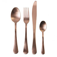 SET 16 POSATE 5TH AVENUE IN COLORE RAME SATINATO