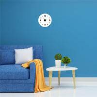 OROLOGIO ADESIVO DA PARETE TONDO DA 50 CM CON NUMERI NERO