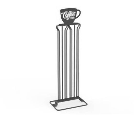 PORTACIALDE IN METALLO 16X10X40CM IN COLORE ANTRACITE