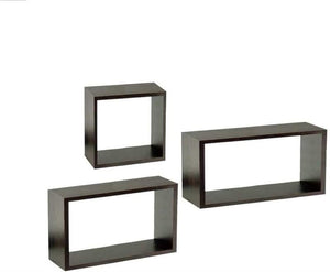 SET 3 PENSILI QUADRATI IN LEGNO IN TRE MISURE CON FINITURA WENGÈ