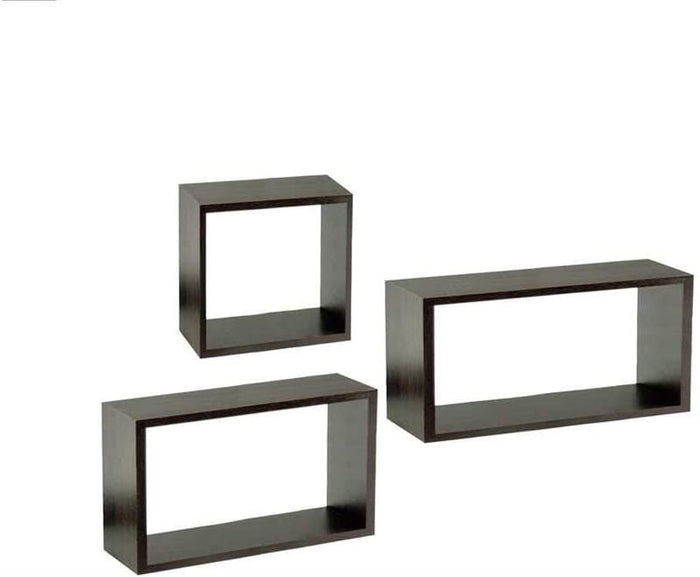 SET 3 PENSILI QUADRATI IN LEGNO IN TRE MISURE CON FINITURA WENGÈ