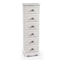 PERLA CASSETTIERA A 6 CASSETTI 29 X 23 X 95 CM COLORE BIANCO