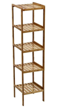 BAMBOO SCAFFALE NATURAL A 5 RIPIANI 34 X 33 X 140 CM LEGNO NATURALE