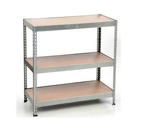 SCAFFALE A 3 RIPIANI IN METALLO E LEGNO 90 X 40X 90 CM PORTATA 175 KG