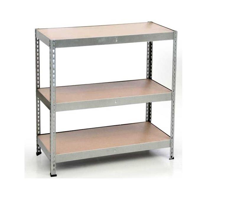 SCAFFALE A 3 RIPIANI IN METALLO E LEGNO 90 X 40X 90 CM PORTATA 175 KG