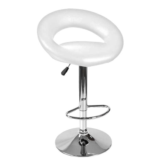 SGABELLO VIENNA CON SEDUTA IMBOTTITA 53 X 80 X 100 CM BIANCO