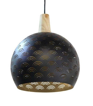 LAMPADARIO TONDO IN METALLO 30 X 106 CM IN COLORE NERO E ORO