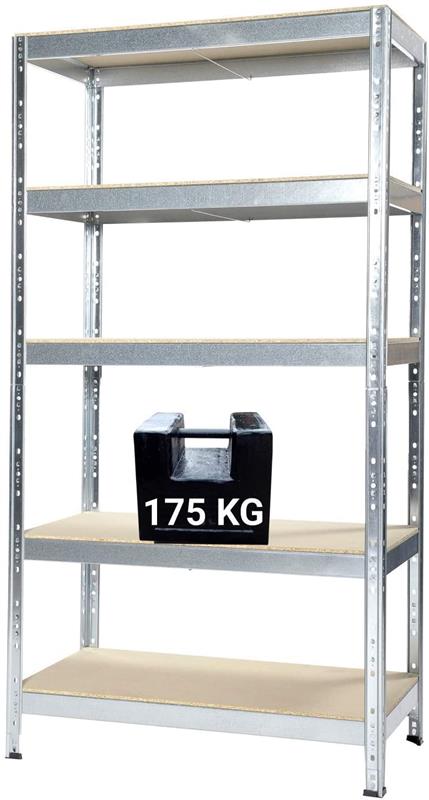 SCAFFALE IN METALLO JOKER 90 X 40 X H 174 CM 5 RIPIANI 175 KG A PIANO