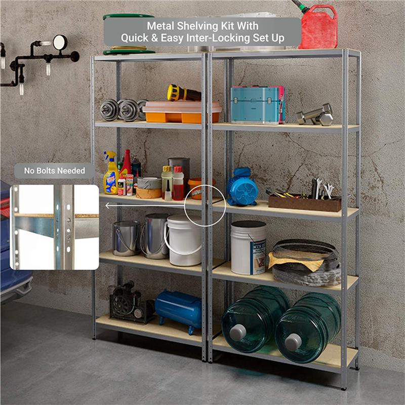 SCAFFALE IN METALLO JOKER 90 X 40 X H 174 CM 5 RIPIANI 175 KG A PIANO