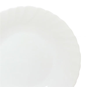 SET 12 PIATTI PIANI PRIMA IN VETRO TEMPERATO BIANCO DA 26 CM