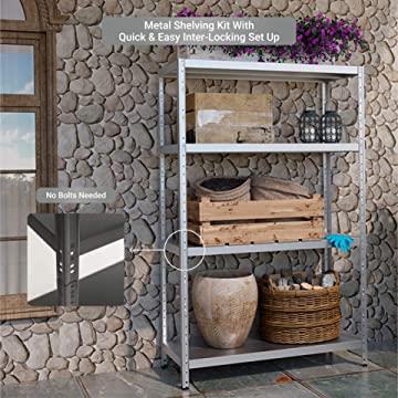 SCAFFALE IN METALLO MACISTE 120 X 50 X 234 H 5 PIANI KG 260 SENZA BULLONI