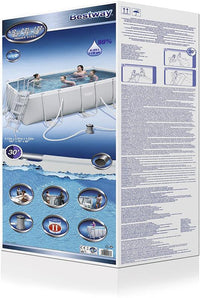 BESTWAY PISCINA FUORI TERRA POWER STEEL RETTANGOLARE 412 X 201 X 122 CM