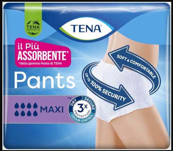 SET 4 TENA ASSORBENTI MAXI PANTS PER 8 PZ TG L