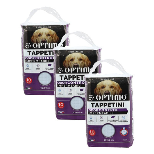 KIT SET 3 PZ OPTIMO TAPPETINI ANIMALI ASSORBENTI MONOUSO 60X60CM 10PZ