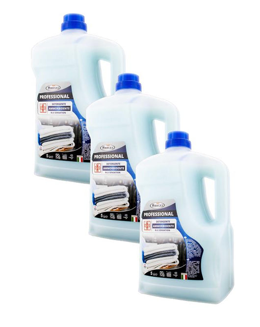 KIT SET 3 PZ MAURY'S PROFESSIONAL 5LT AMMORBIDENTE BLU SENSATION