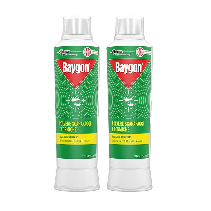 BAYGON SET 2 PZ X 250 GR INSETTICIDA IN POLVERE SCARAFAGGI E FORMICHE