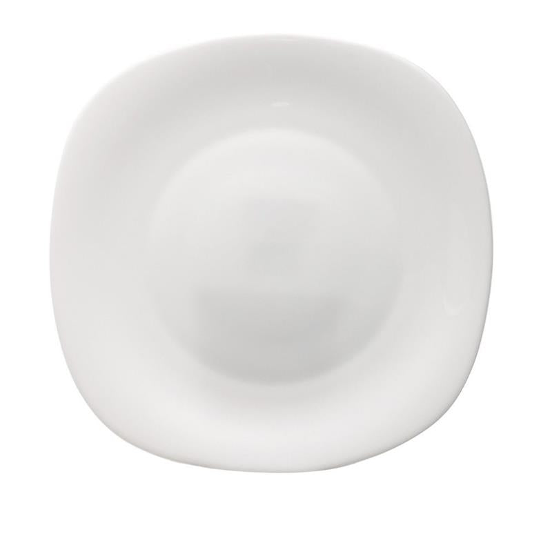 SET DA SEI PIATTI PIANI LINEA PARMA ROCCO BORMIOLI IN OPALGLASS BIANCO QUADRATO 27 CM
