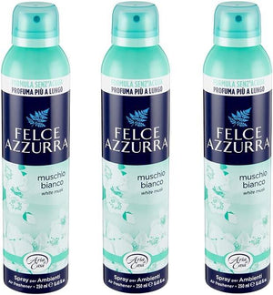 SET 3 FELCE AZZURRA ARIA DI CASA MUSCHIO BIANCO SPRAY 250ML