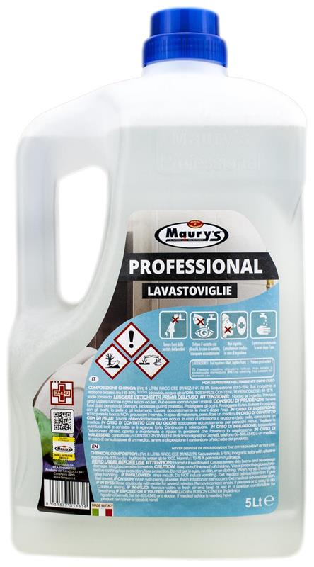 15LT MAURY'S PROFESSIONAL DETERSIVO LAVASTOVIGLIE INDUSTRIALE IN CONF. DA 3X5 LT