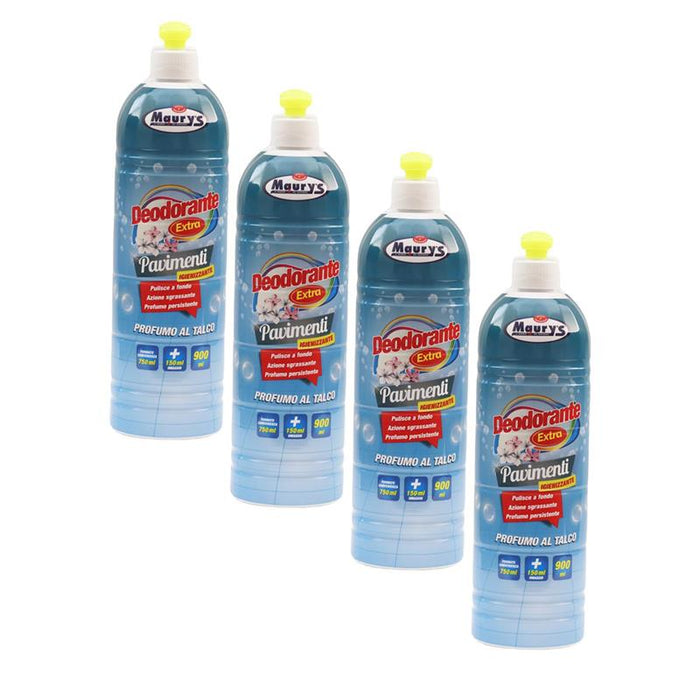 KIT SET 4 PZ MAURY'S DETERGENTE PAVIMENTI 900 ML TALCO