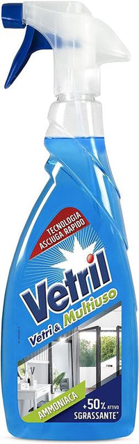 SET 12 VETRIL DETERGENTE MULTISUO IN FORMATO DA 650ML CON AMMONIACA