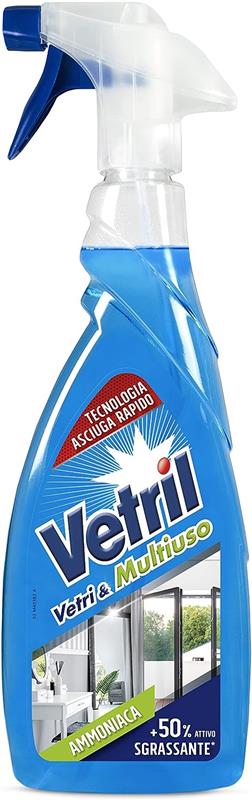 SET 12 VETRIL DETERGENTE MULTISUO IN FORMATO DA 650ML CON AMMONIACA