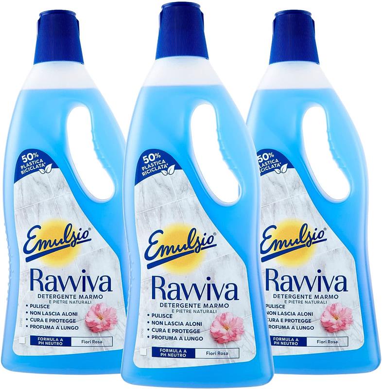 TRIPACCO EMULSIO PAVIMENTO LIQUIDO 1LT X 3 RAVVIVA MARMO - 3 PEZZI