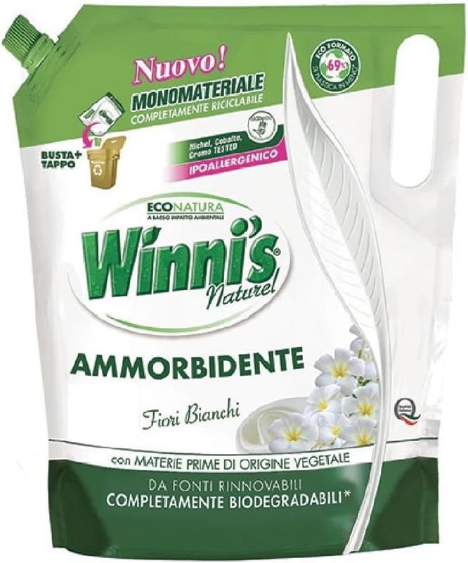 SET 4 PZ WINNI'S RICARICA AMMORBIDENTE CONCENTRATO FIORI BIANCHI DA 1250 ML