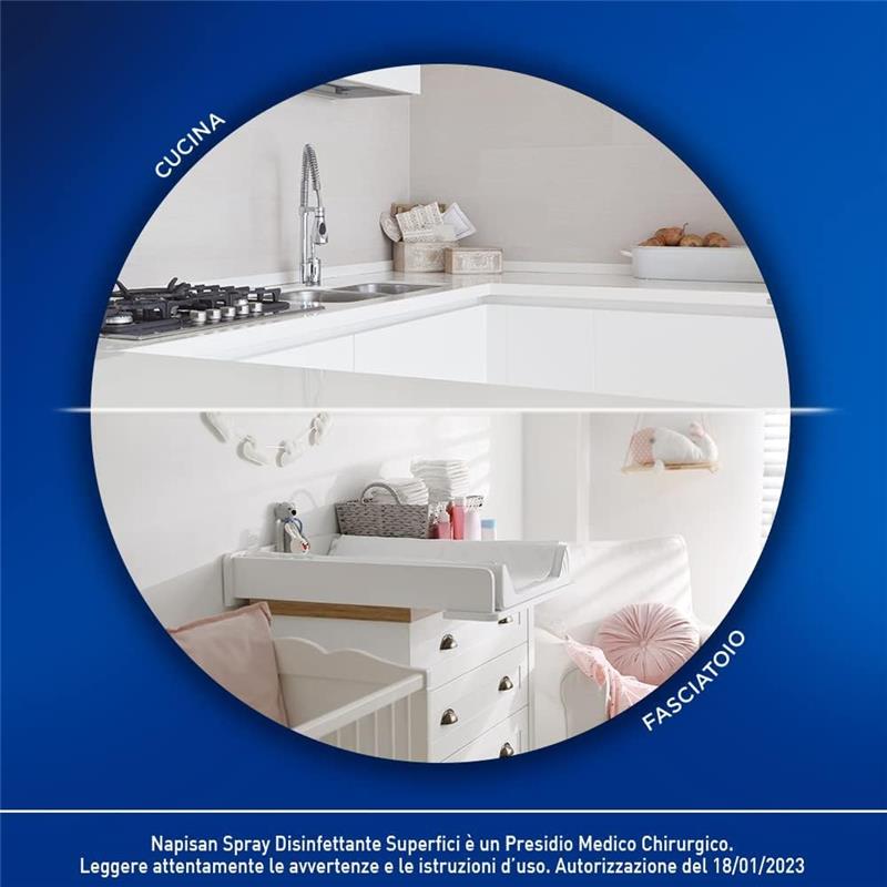 NAPISAN SPRAY 3 PZ MULTISUPERFICI LIMONE E MENTA 740 ML L'UNO ELIMINA 99,9% BATTERI PER SUPERFICI A CONTATTO CON ALIMENTI