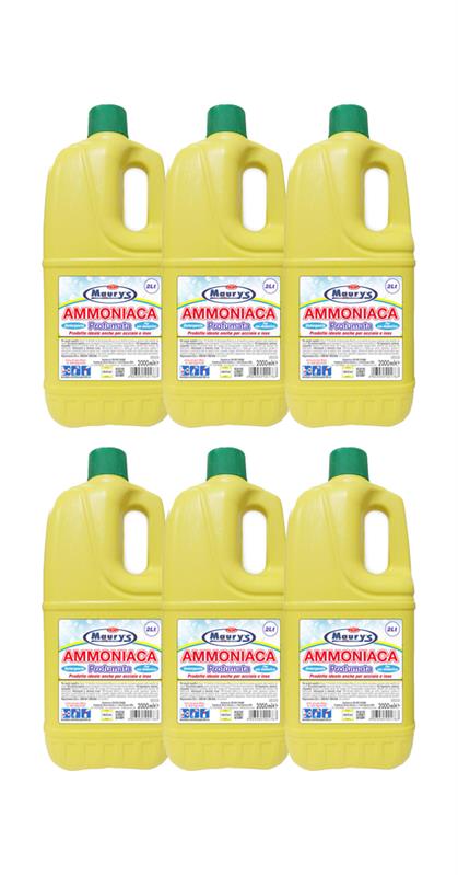 KIT SET 6 PZ MAURY'S AMMONIACA PROFUMATA 2 LT