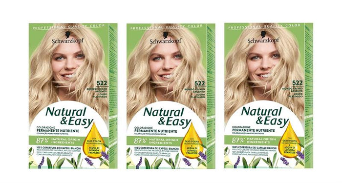 NATURAL & EASY TINTA PER CAPELLI 522 BIONDO CHIARO NATURALE